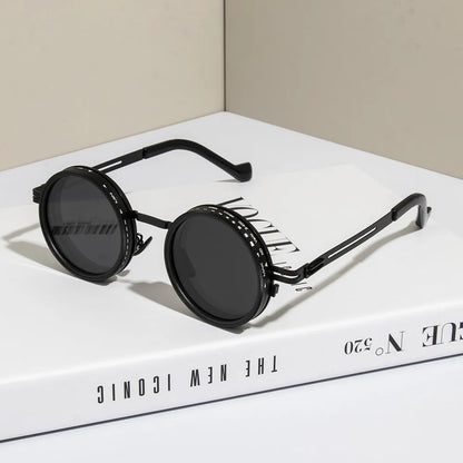 Polarized ND9 Adjustable Dimming Sun Glasses Men Women Round Sunglasses Retro Punk Men's Fishing Eyeglasses Outdoor Shades UV400