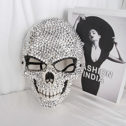 New Rhinestone Masquerade Mask Halloween Party Fashion Shiny Bling Mask Women Men Unisex Cosplay Prop Stage Performance Adult
