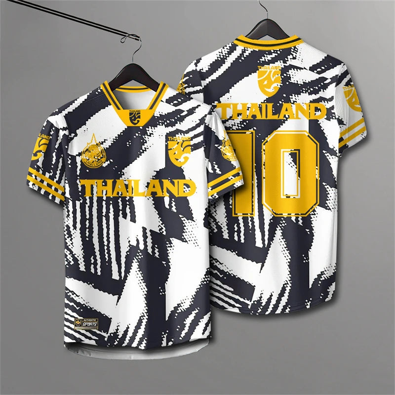 Elephant Thailand 3D Printed Rugby Collar Short Sleeve Summer Street T Shirt Man High Quality Oversized Breathable
