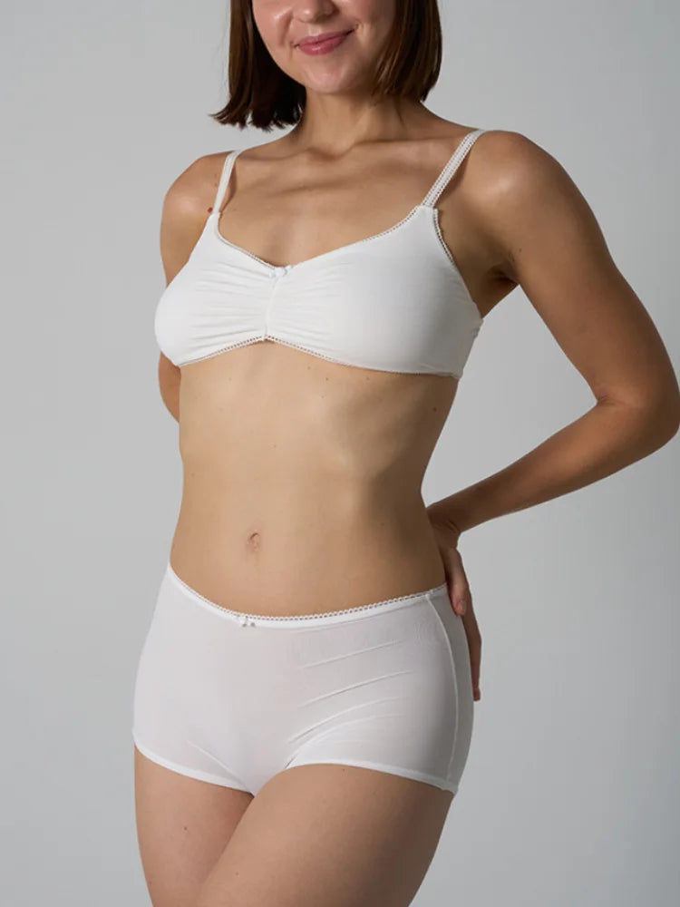 Lace Bra Set Skin-like High Elastic Breathable Women's Underwear Large Chest Small Appearance Innerwear Panties Set