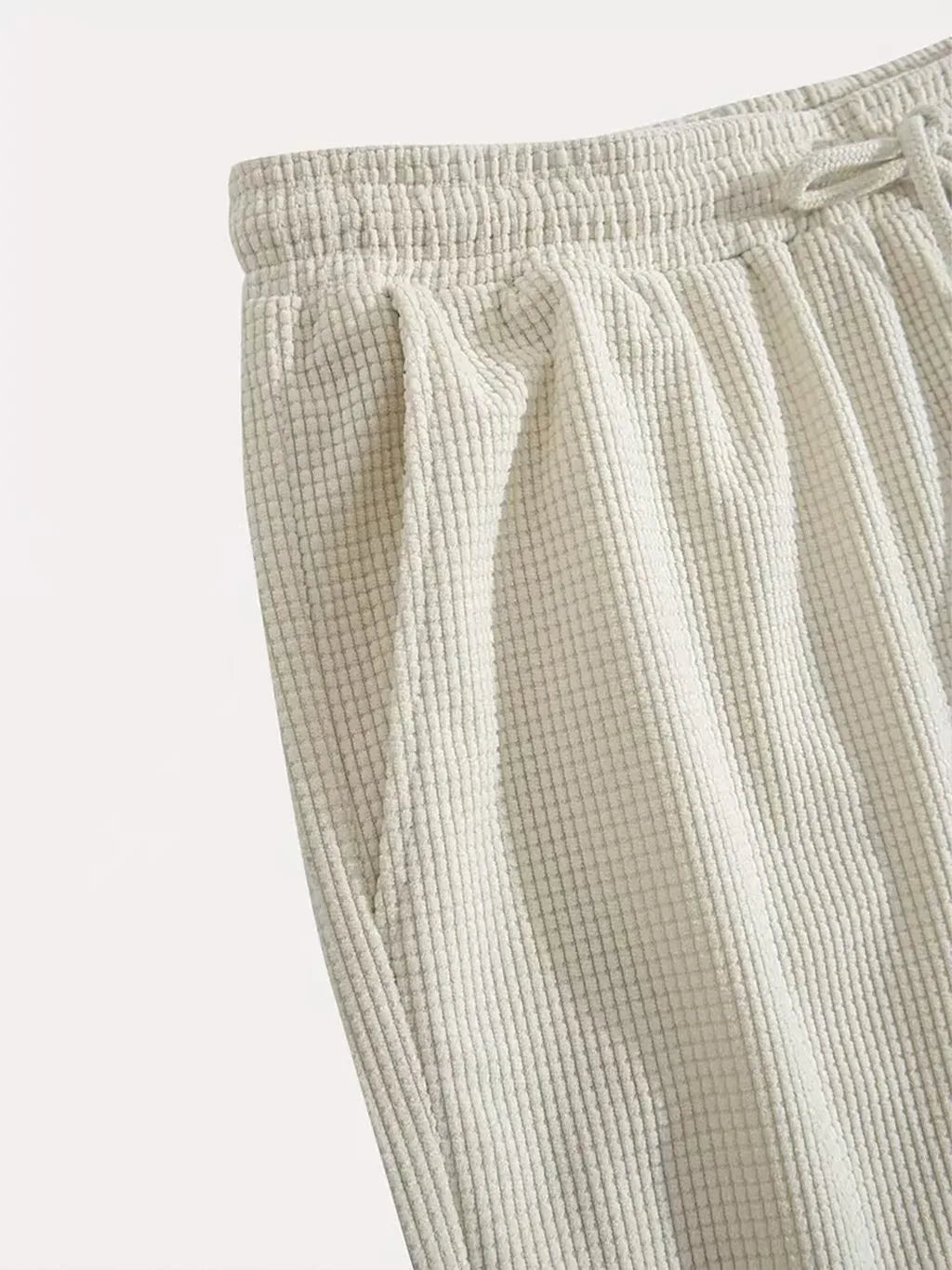 Summer Men's Waffle Texture Casual Sports Beach Shorts Quick Dry Trendy Versatile Bermuda Shorts Streetwear Lightweight