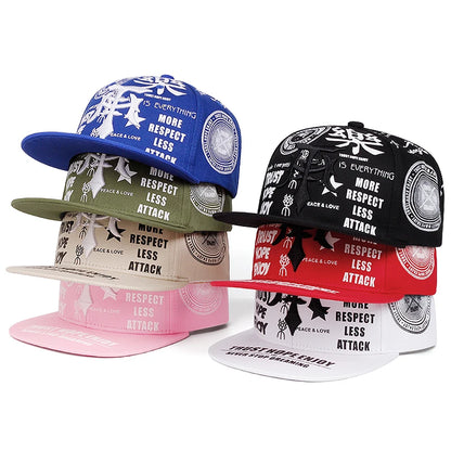 Fashionable Creative Baseball Hat T Graffiti Embroidery Street Hip Hop Hat Daily Casual Wear Sunshade Hat Flat Edge Hat