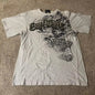 Southpole Y2K Vintage Cotton Graphic Tee Distressed Oversized Unisex T-Shirt with Gothic Print Streetwear Retro Soft Shirt Man