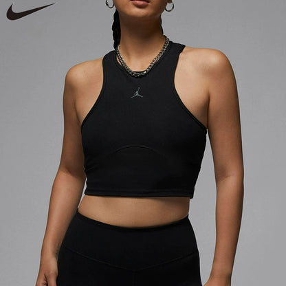 Tank Top Training Vest  Sport VestNike genuine JORDAN SPORT women's sports fashion tight vest FN5157-010