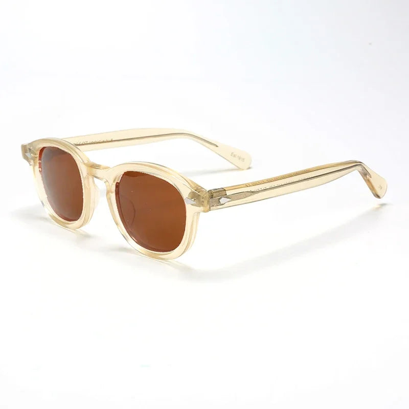 Johnny Depp Polarized Sunglasses Men Sun Glasses Woman Luxury Brand Vintage Acetate Frame Goggles