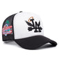 Baseball Hat LA Wings Embroidered Hip Hop Hat Outdoor Daily Leisure Sunshade Hat Male Female Flat Edge Mesh Hat