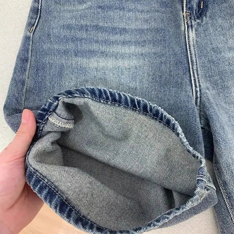 Profashion Women Casual Denim Shorts Short Jeans Knee Length Denim Pant Women High Waist Shorts