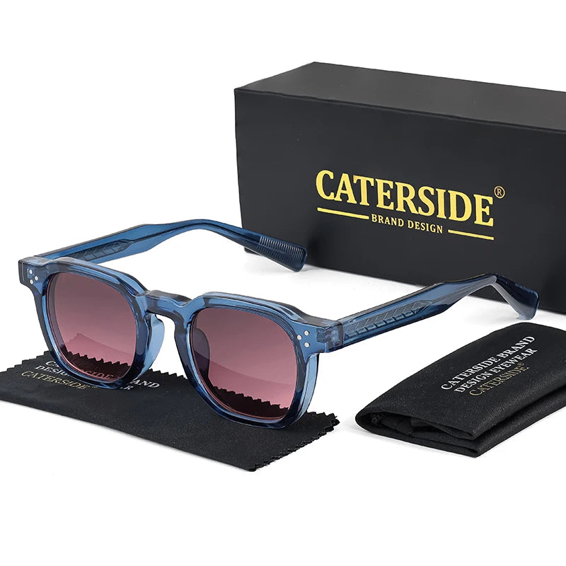 CATERSIDE Fashion Unisex Sunglasses Small Frame Square Personalized Design Sun Glasses