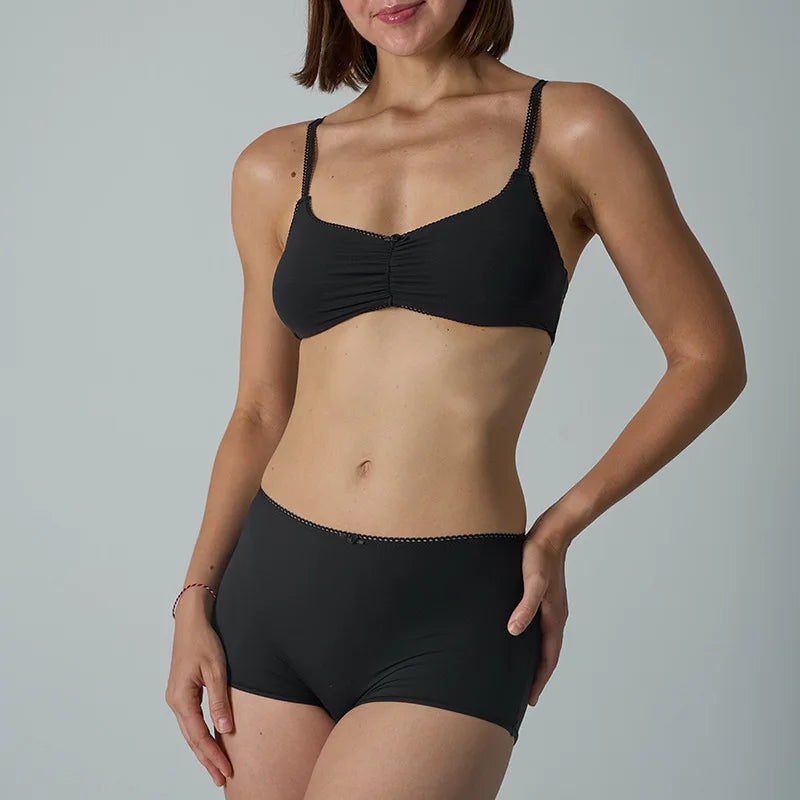 Lace Bra Set Skin-like High Elastic Breathable Women's Underwear Large Chest Small Appearance Innerwear Panties Set