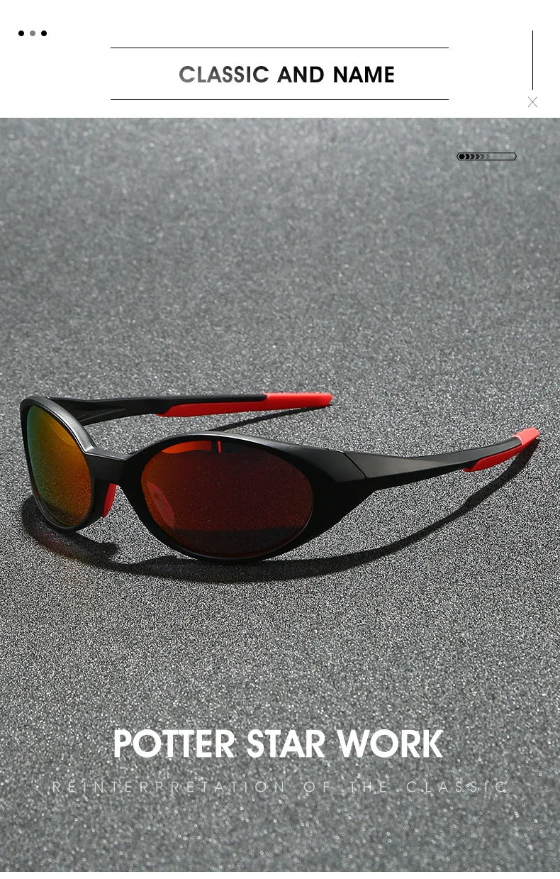 New Trendy Snow Sports Sunglasses, Outdoor Cycling Goggles, Windproof European and American Polarized Sunglasses