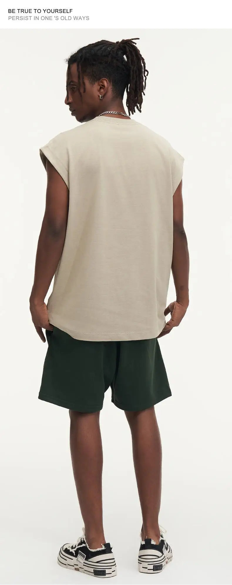 270gsm Summer Tank TopSleeveless T shirt 100% Cotton Solid Color Men Oversized Causal O-neck Basic T-shirt High Quality