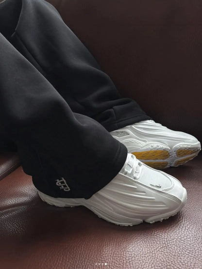 New Y2K Pants Personalized Pant Leg Zipper Embroidery Hip Hop Casual Joggers Men Pants Retro Straight Pants Tracksuit Streetwear