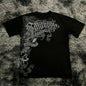 Classic Y2K Gothic Style T-shirt Print Oversized T Shirt High Street Shirts Gothic Round Neck Cotton Tops New Mens Women T Shirt