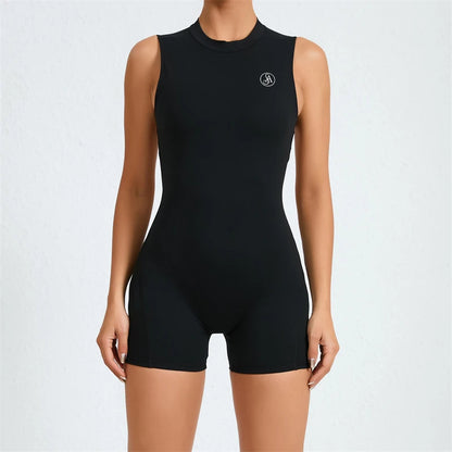 Allure The Brand Women Backless Romper ATB High Support Backless Sport Jumpsuit Hollow Gym Bodycon Short Jumpsuit Playsuit Women