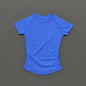 Histello Women Short Sleeve Sports T-Shirt Round Neck Breathable Stretchy Quick Dry Top Yoga Gym Running Fitness Activewear