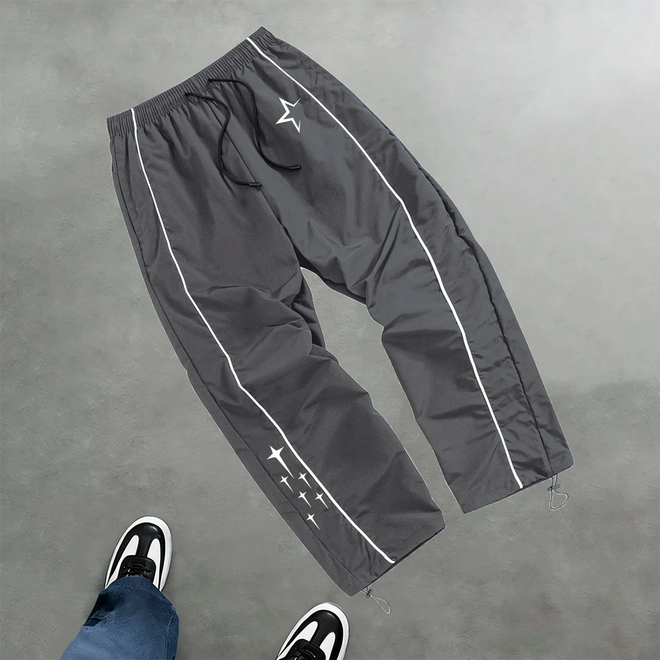 Men's Star Print Casual Sports Trouser Spring And Summer Fitness Training Trousers Suitable For Everyday Commute Trendy Outfits