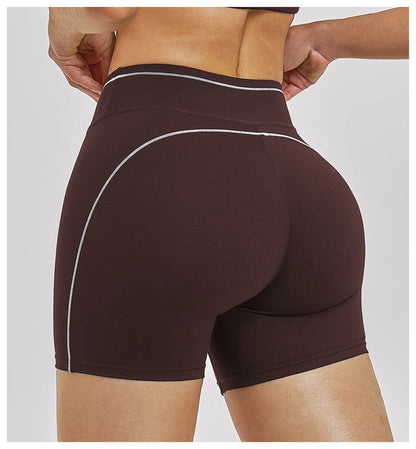Women Running Sports Shorts Buttock Lift Gym Leggings Women Summer Shorts Cycling Slim Fit Workout Shorts High Waist Yoga Shorts