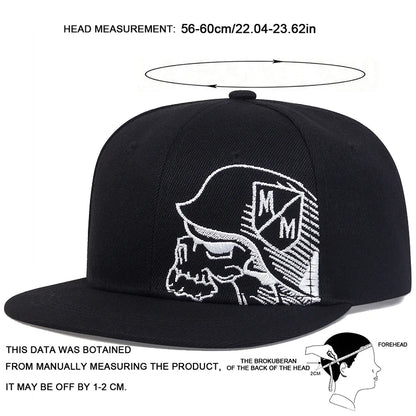 Unisex Helmeted Man Embroidery Hip-hop Hats Spring and Autumn Outdoor Adjustable Casual Baseball Caps Sunscreen Hat