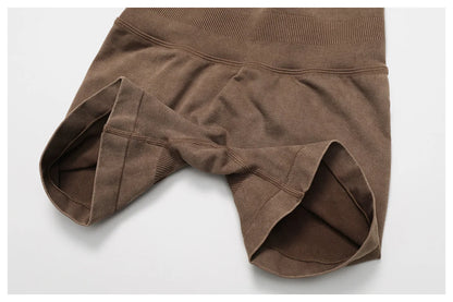 High Waist Yoga Shorts Women Sand Washed Yoga Shorts Workout Shorts Fitness Yoga Lift Butt Fitness Yoga Gym Running Short Pants