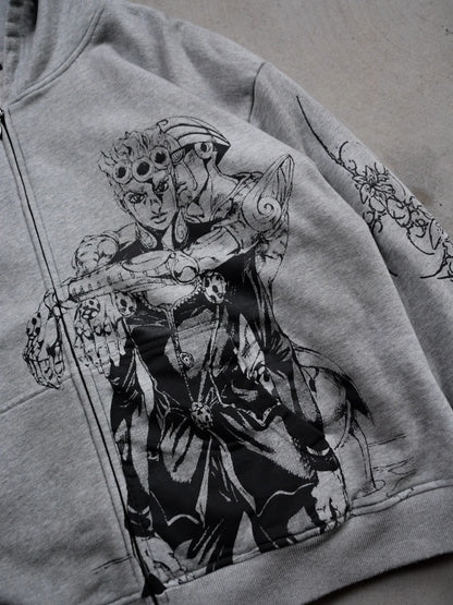 Jojo Bizarre Adventure Silver Chariot Zip Up Hoodies Women Y2k Oversized Hoodie Hip Hop Couples Harajuku Street Men Sweatshirt