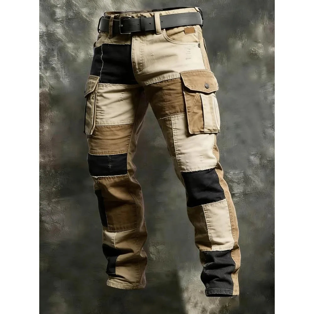 Spring Summer Stylish Straight Cargo Pants Men Casual Texture Corduroy Trousers For Men Daily Leisure Loose Pant Streetwear