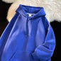Oversize Hoodie Sweatshirt Pure Color Fleece Lined Couple Style High Quality Green Heavyweight Hooded Jacket for Men And Women