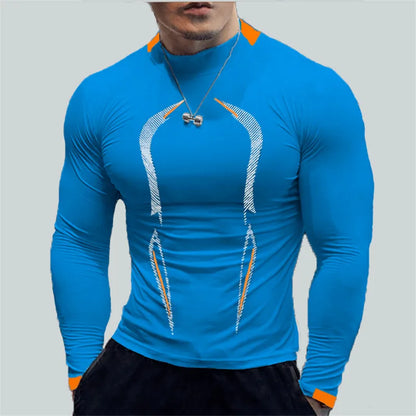 Summer Outdoor Long Sleeve T-Shirt Men 2024 New Quick Dry Breathable Air Conditioning Outdoor Sun Protection Running Outer Wear