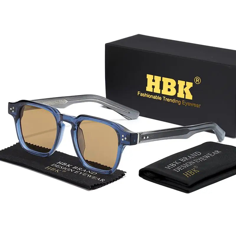 HBK New Fashion Sunglasses Men Vintage Square Gradient Sun Glasses Outdoor Sports Party Vacation Travel Driving Eyeglasses