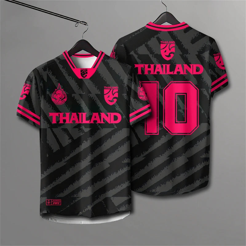 Elephant Thailand 3D Printed Rugby Collar Short Sleeve Summer Street T Shirt Man High Quality Oversized Breathable