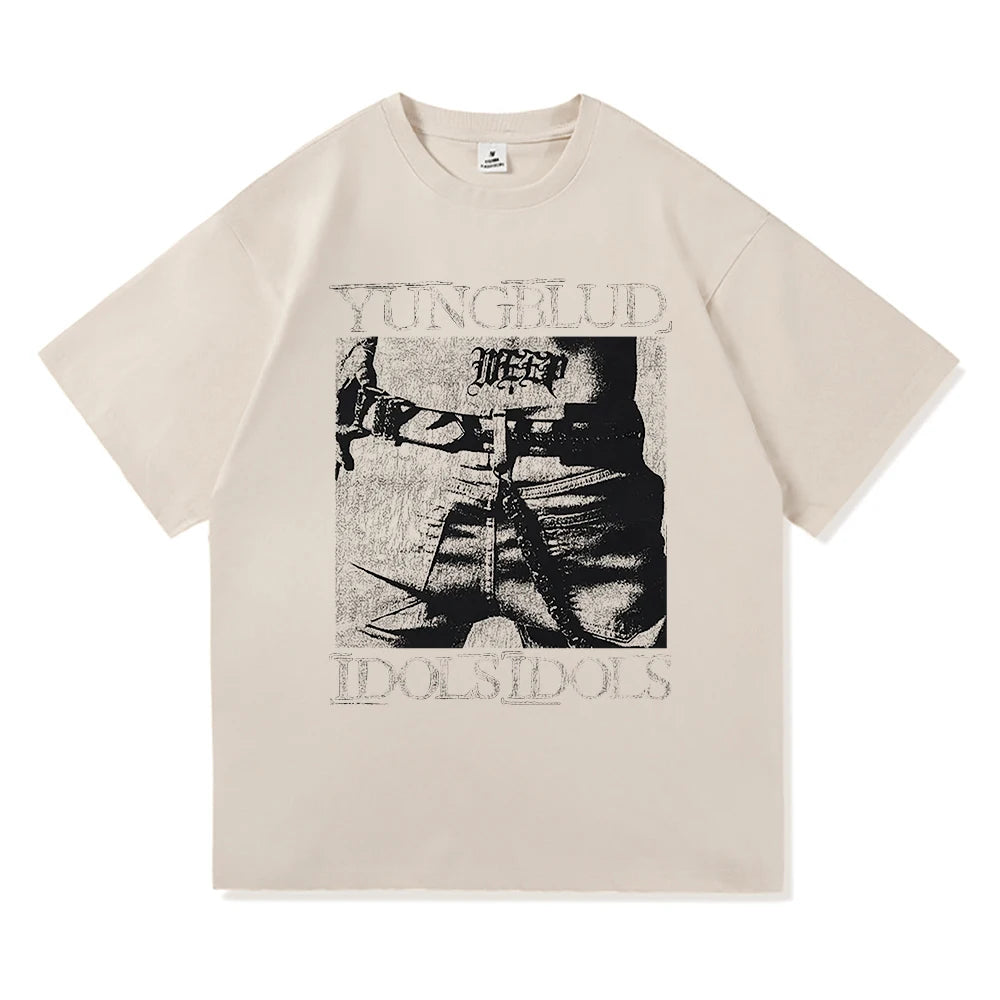 Yungblud Idols World Tour T Shirt New Fashion Men/Women Hip Hop Aesthetic Wings T-shirt High Quality Cool Cotton Tees Shirts