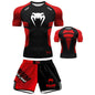 Free fighting and Boxing MuayThai Shirt shorts set Venom UFC Sets Quick-Drying Breathable Polyester Training T-Shirt Shorts set