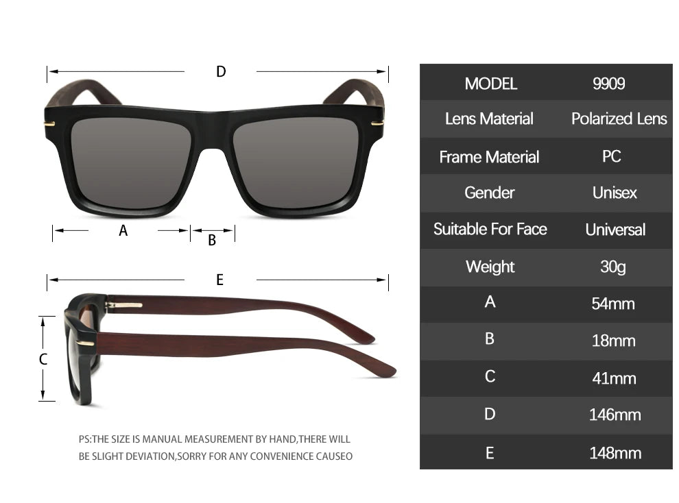 Oi Wood Sun Glasses Man Natural Wooden Sunglasses Women Eyeglasses Polarized Glasses UV Protection Eyewear