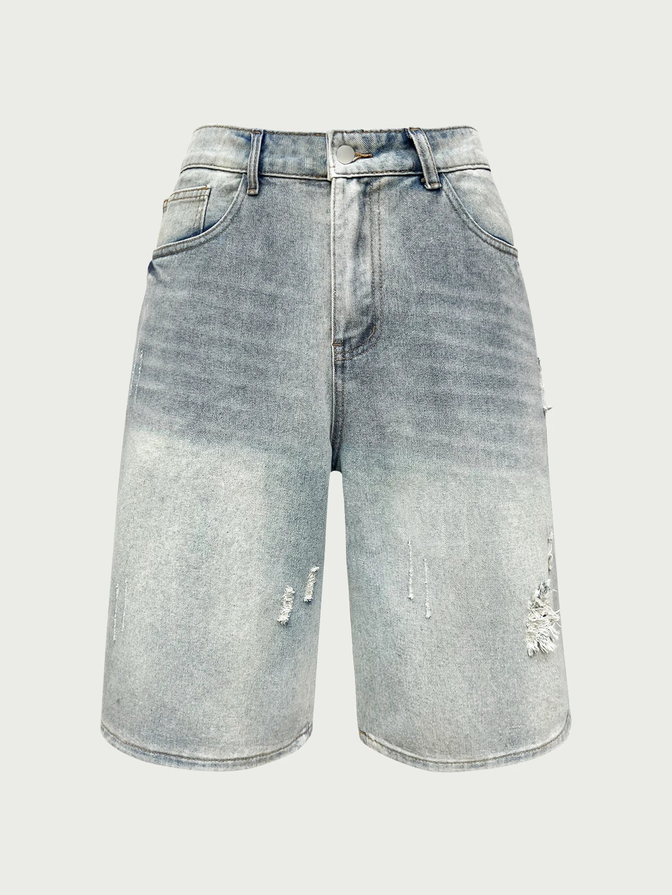 Men's Jeans, Loose Casual, Simple Cut Denim Shorts, Fashion Trendy Denim Straight Pants, Y2K Men's Clothing