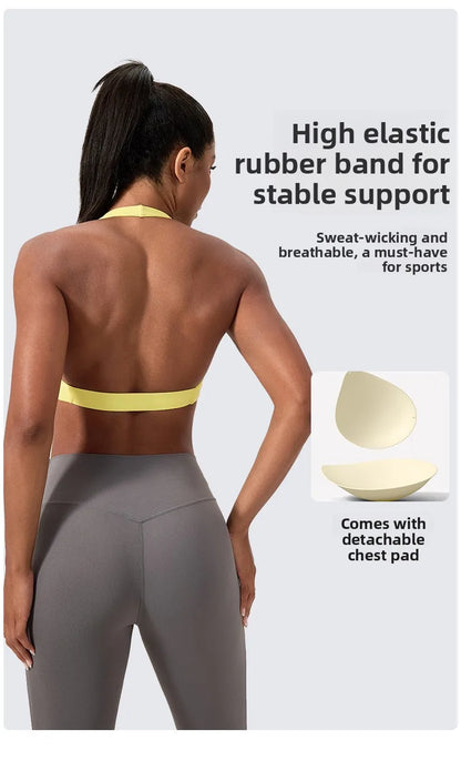 high-intensity sports bra for women's running, shockproof and high elasticity yoga vest, outdoor fitness sports bra
