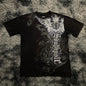 Southpole Y2K Vintage Cotton Graphic Tee Distressed Oversized Unisex T-Shirt with Gothic Print Streetwear Retro Soft Shirt Man