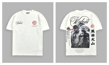 WOLVES CLUB STABILITY "PREMIUM" OVERSIZED TEE IN BLACK Summer Men's and Women's T-shirt Fashion Loose Printed Tops