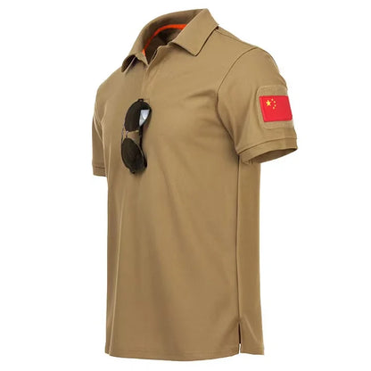 Men Summer Quick Dry T-shirt Breathable Pullover Climbing Tees Casual Cargo Shirts