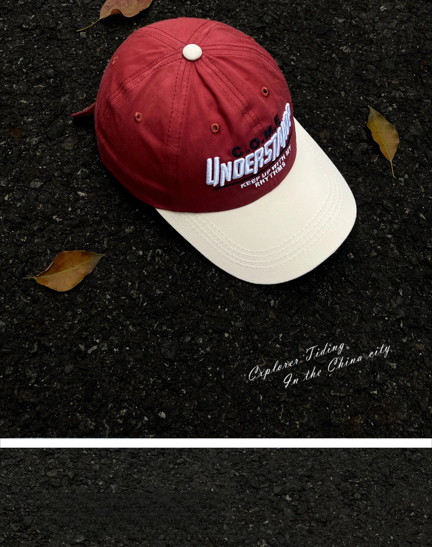 Street Color Blocked Duck Tongue Hat Looks Small, soft Top, wide Brim, deep Top, letter Baseball Cap for Men and Women