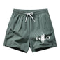 Summer Ice Silk Quick Drying Beach Shorts for Men's Slim Fit Running, Swimming, Fitness, Breathable Shorts
