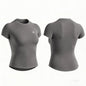 Women Bum Shaping Tee Seamless Short Sleeve Tops Gym Workout Running T-Shirts Fitness Activewear Athletic Shirts