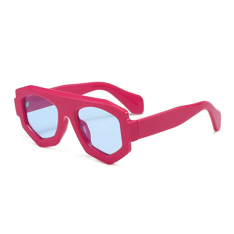 irregular square candy color sunglasses for women new fashion black yellow sun glasses