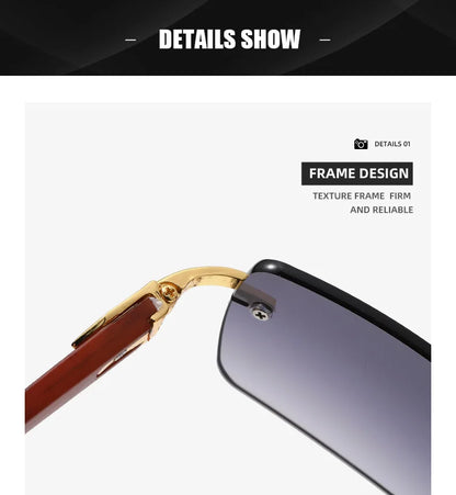 Frameless Fashion Sunglasses for Unisex Vacation Casual Driving Sun Shades Classic Outdoor Vacation Riding Sun Glasses