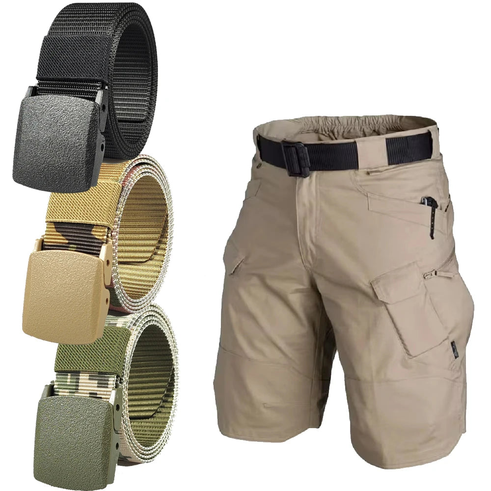 Outdoor Cargo Military Men Tactical Shorts for Summer Waterproof Urban Shorts Trekking Camp Pants Multi Pocket Plus Size Hiking