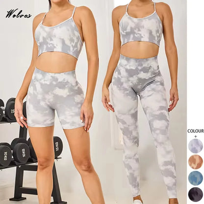 Darc Women Set Bra Wolves Gym Sports Shorts Mujer Fitness legging Push Up Running Yoga Elastic Quick-drying Suits Clothing