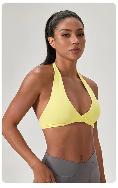 high-intensity sports bra for women's running, shockproof and high elasticity yoga vest, outdoor fitness sports bra