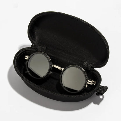 Polarized ND9 Adjustable Dimming Sun Glasses Men Women Round Sunglasses Retro Punk Men's Fishing Eyeglasses Outdoor Shades UV400
