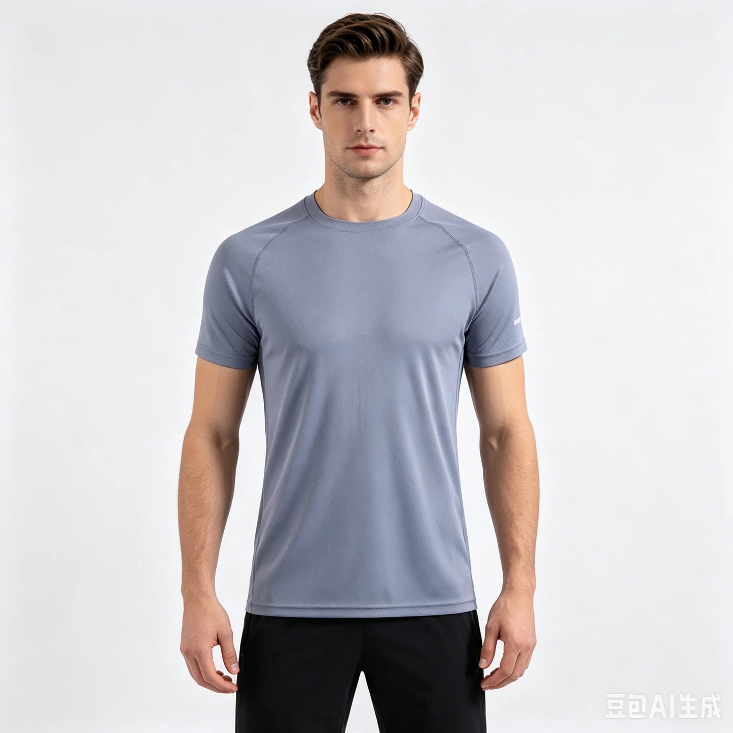 Men's Running Shirts Soccer Jerseys Reflective Sport T-Shirts Quick Dry Athletic Jogging Tops Gym Fitness Workout Sportswear