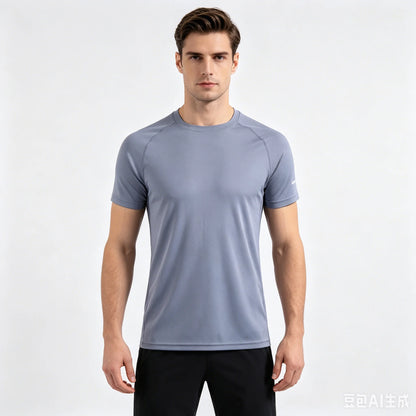 Men's Running Shirts Soccer Jerseys Reflective Sport T-Shirts Quick Dry Athletic Jogging Tops Gym Fitness Workout Sportswear