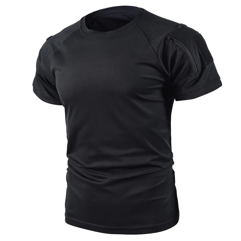 Men Summer Quick Dry T-shirt Breathable Pullover Climbing Tees Casual Cargo Shirts