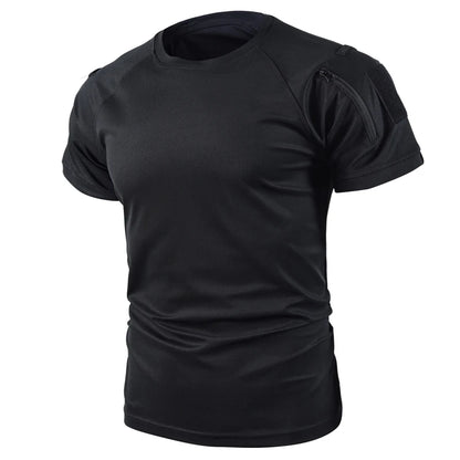 Men Summer Quick Dry T-shirt Breathable Pullover Climbing Tees Casual Cargo Shirts